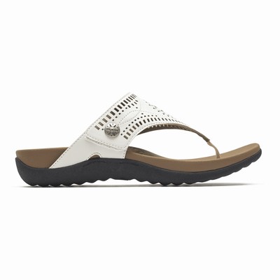Rockport Ridge Circle Cutout Thong Sandalen Damen Weiß EBA-429538